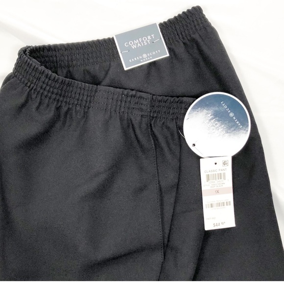 Karen Scott Black Comfort Waist Pull On Pants Sz1X - Picture 11 of 11